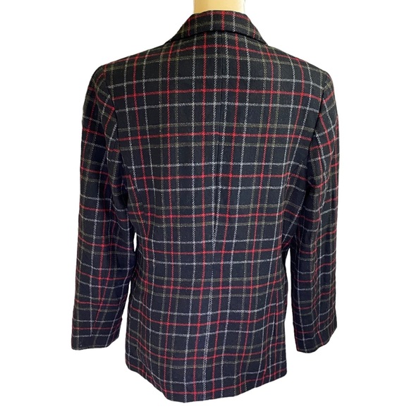 Sag Harbor Plaid Wool Blend Blazer Jacket - Picture 3 of 10